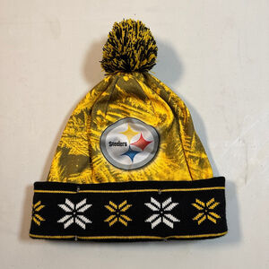 Men's FOCO Pittsburgh Steelers Beanie One Size Yellow Black lights up